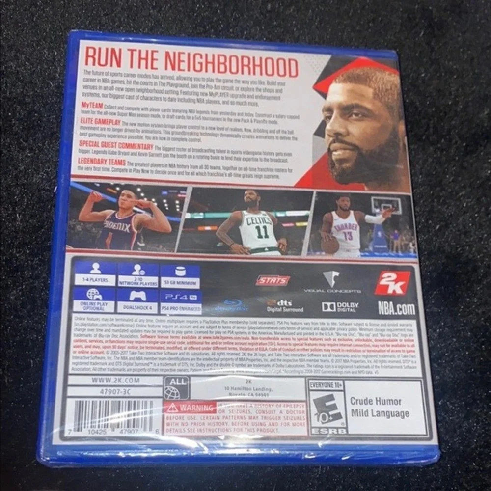 NBA 2K18‎ Video Game for Sony PlayStation 4 PS4 Kyrie Irving Celtics